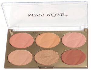 Paleta Blush Miss Rôse 7004-017N1 - 19.2g (6 Colores)