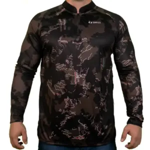 Camiseta Sunflex Dry-Fit UV50+ Masculina - Marrón