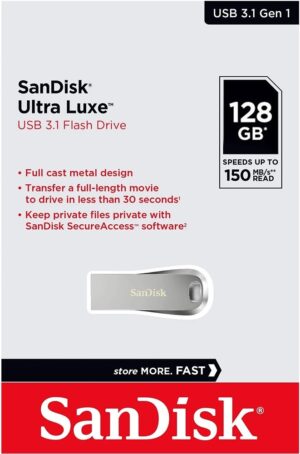 Pendrive SanDisk Ultra Luxe USB 3.1 128GB 150MB/s