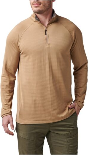 Sudadera 5.11 Tactical Stratos 1/4 Zip 72235-120 Coyote - Masculina