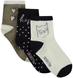 Medias Infantil Orchestra AFIOI1-VEM Mood Cat Femenina (3 Pares)