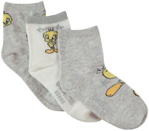 Medias Infantil Orchestra AFIOI3-GRC Tweety Looney Tunes Femenina (3 Pares)