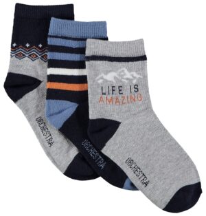 Medias Infantil Orchestra AGAKG2-BLF Winter Nomad Masculina (3 Pares)