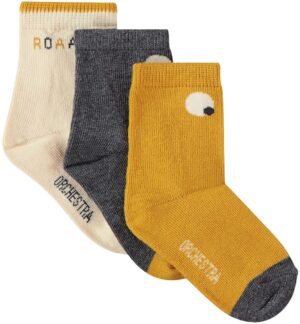 Medias para Bebé Orchestra ALAMOE-JAM Dino Aventure Masculina (3 Pares)