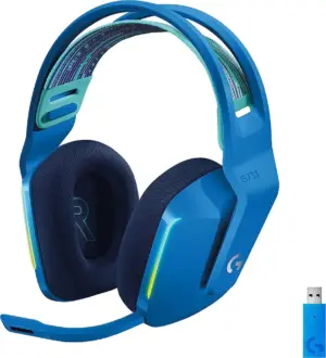 Headset Gaming Logitech G733 LightSpeed Wireless RGB 981-000942 Azul
