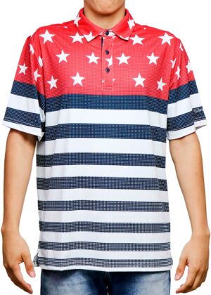 Outlet Camiseta Polo Walter Hagen MGA11443 Rojo/Blanco - Masculina