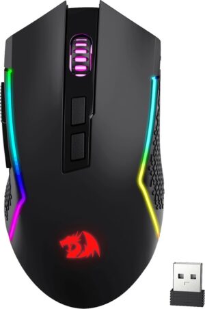 Mouse Gaming Redragon Trident M693-RGB (Inámbrico) - Negro