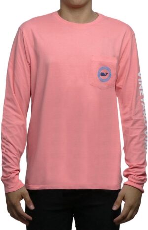 Outlet Camiseta Manga Larga Vineyard Vines 1V014163 Rosado - Masculina