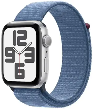 Apple Watch SE 2 (GPS) Caja Aluminio Silver 44mm Pulsera Sport Loop Winter Blue MREF3LL