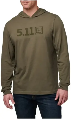 Camiseta con capucha 5.11 Tactical Hoodie 76165-186 Ranger Green - Masculina