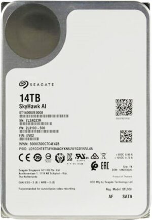 Disco Interno Seagate 3.5" Skyhawk 14TB SATA 6.0Gb/s - ST14000VE0008