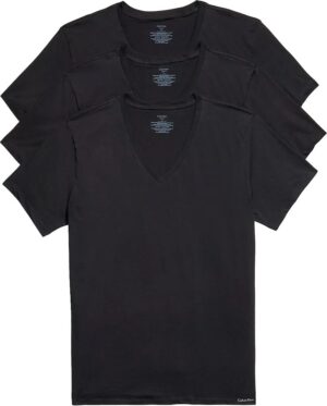 Camiseta Calvin Klein NB4012 001 - Masculina (3 Unidades)