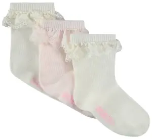 Medias para bebé Orchestra AI00AN-ECR - Femenina (3 Pares)