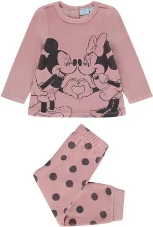 Conjunto Pijama Orchestra Mickey y Minnie HB012V-ROC - Femenina (2 Piezas)
