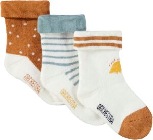 Medias Bebé Orchestra ANAO7K-ECR - Masculina (3 Pares)