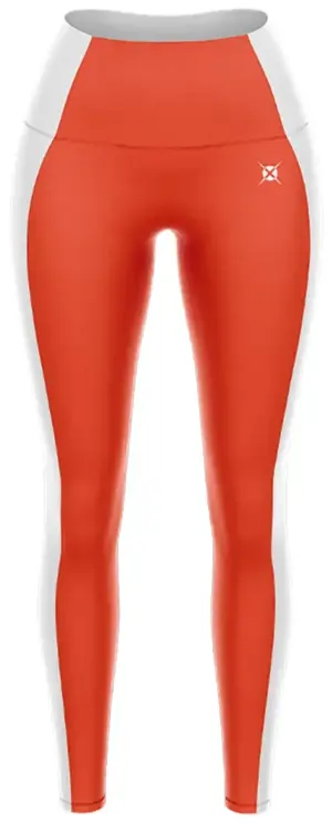 Calza Legging Heroe's Angel Anaranjado/Blanco