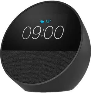Speaker Amazon Echo Spot Alexa Smart com Relógio - Negro (2024)