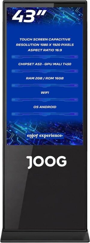 Tótem interactivo Joog Multimedia Inteligente Publicitaria SG43SLPTAD 43" 2+16GB Android
