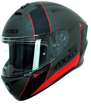 Casco para Moto Axxis Draken MP4 C3 - Tamaño S (55-56) - Gris/Rojo