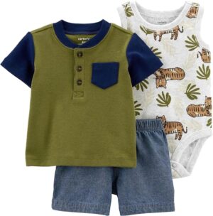 Conjunto Carter's 1O955210 - Masculino (3 piezas)