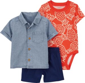 Conjunto Carter's 1Q474210 - Masculino (3 piezas)