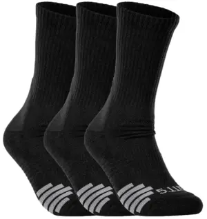 Medias 5.11 Tactical Duty Ready Plus Crew Socks 10044-019 Black (3 Pares)