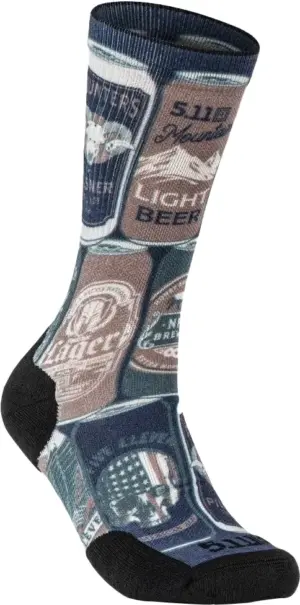 Medias 5.11 Tactical Sock & Awe Crew 99 Beers Sock 10041DI-676 Blue (1 Par)