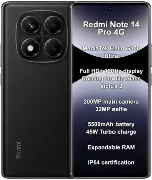 Smartphone Xiaomi Redmi Note 14 Pro LTE Dual Sim 6.67" 8GB/256GB Black (Global)
