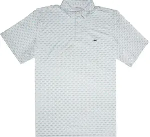 Outlet Camiseta Polo Vineyard Vines Masculina - White Green Bote