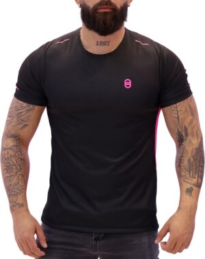 Camiseta Joog Infinit Negro/Rosa Masculina