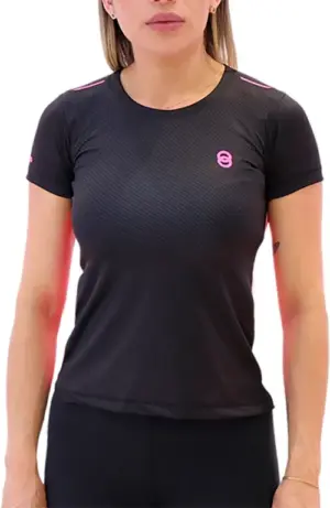 Camiseta Joog Infinit Negro/Rosa Femenina