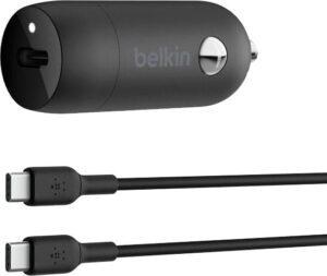 Carregador Veicular Belkin 30W CCA004BTBK USB-C - Negro