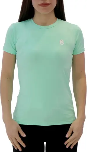 Camiseta Joog Basica Small Logo Verde Aqua Femenina