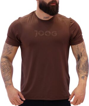 Camiseta Joog Basica Poliamida Marrón Masculina