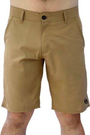 Short de Golf Joog Poliéster Caqui - Masculino