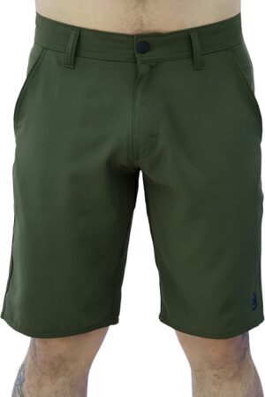 Short de Golf Joog Poliéster Verde Militar - Masculino