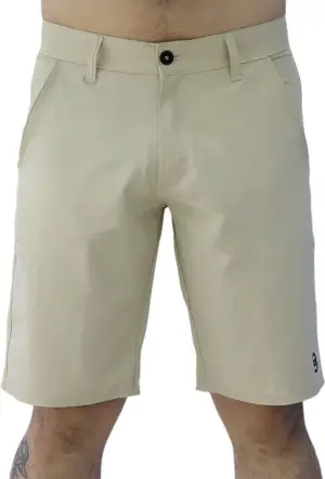 Short de Golf Joog Poliéster Beige - Masculino