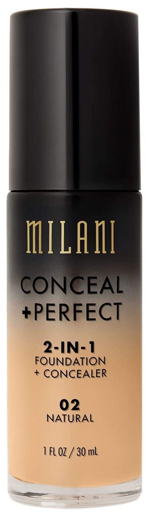 Base Liquido Milani Conceal + Perfect 2 en 1 02 Natural - 30mL