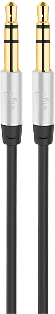 Cable Auxiliar P2 x P2 ELG P3510HD bañado en oro 24k (1 metro) Negro