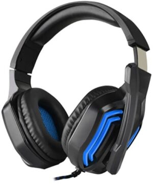 Headset Gaming Satellite con Micrófono AE-361B Led Evolution USB 3.5mm Azul/Negro