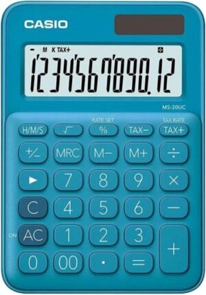 Calculadora Casio MS-20UC-RD (12 Dígitos) - Azul