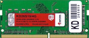 Memória para Notebook 4GB Keepdata DDR4 2666MHz KD26S19/4G