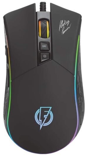 Mouse Gamer ELG Flakes Power FLKM001 EPIC RGB 7 botones 4800dpi - Negro