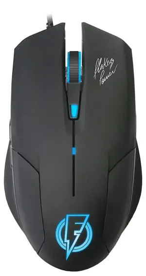 Mouse Gamer ELG Flakes Power STREAM FLKM002 6 botones 2400dpi - Negro
