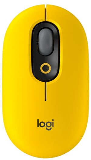 Mouse Logitech Pop Emoji Wireless 4000DPI - Amarillo