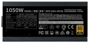 Fuente para Gabinete Cooler Master 1050w MVE-1050 V2 80 Plus Gold Bivolt (Modular)