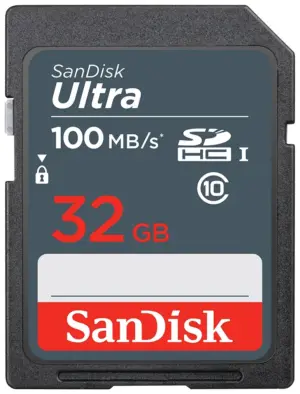 Memoria SD Sandisk 32GB Ultra C10 SDHC/UHS-I 100MB/s