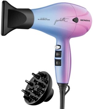 Secador de Cabello Mondial Qu4tro Elementos by Juliette SCP-JU-03 2000W 120V/60Hz - Azul