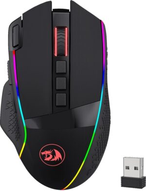 Mouse Gaming Redragon Enlightment M991-RGB (Inámbrico) - Negro