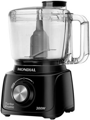 Mini Procesador Mondial Turbo Pratic MP-16-B 300W 500mL 220V-60Hz